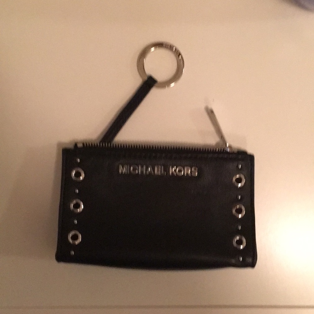 Michael Kors wallet / card case, attached key ring